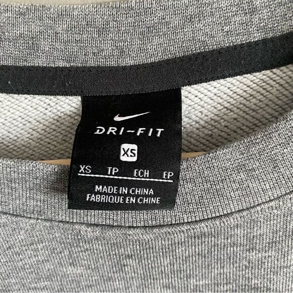 Nike Dri Fit Grey Puff Logo Sweater Womens Size XS - Picture 3 of 7
